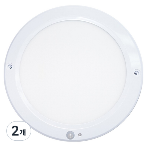 블루밍 LED 엣지 원형 센서등 20W, 주광색, 2개