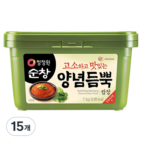 청정원순창 양념듬뿍 쌈장, 1kg, 15개