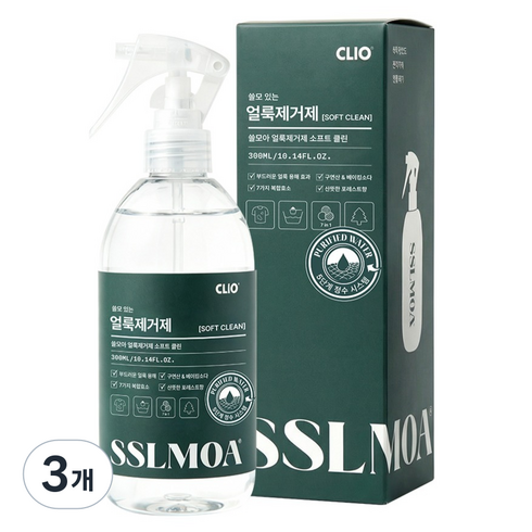 크리오 쓸모아 효소 함유 찌든때 옷 얼룩제거제 스프레이 포레스트향, 3개, 300ml