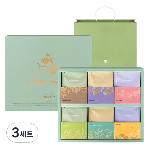 일상다완 쌍계명차 지리산 다향 세트 + 쇼핑백, 티백 6종 x 5p, 3세트