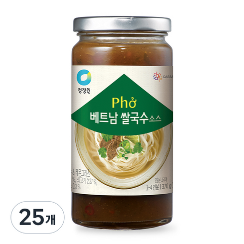 청정원 베트남 쌀국수 소스, 370g, 25개