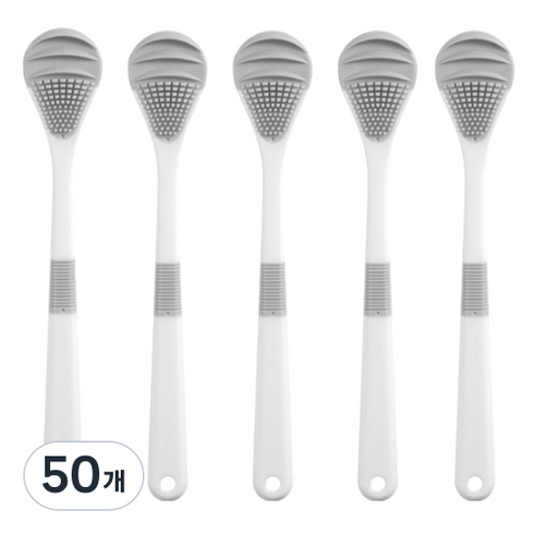 곰지홈 소프트 백태 제거 혀 클리너 화이트, 50개