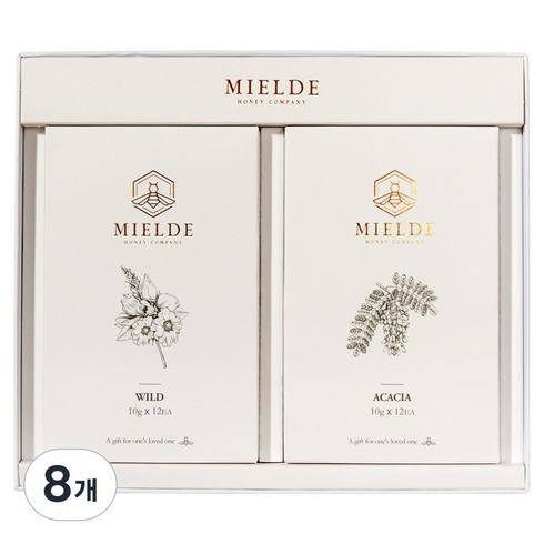 미엘드 스틱 벌꿀 선물세트, 24회분, 8개