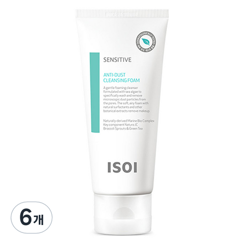 아이소이 센시티브 안티 더스트 클렌징폼, 100ml, 6개