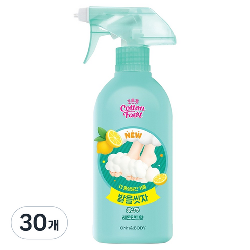 온더바디 코튼풋 발을 씻자 풋샴푸 레몬민트향, 1개입, 30개, 510ml