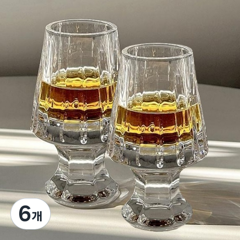 다파랑 크리스탈 패턴 테이스팅 언더록 위스키잔 1번 45ml HJ0084, 6개