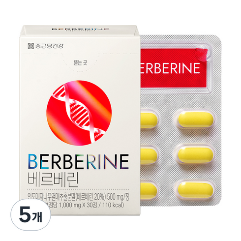 종근당건강 베르베린 30g, 30정, 5개