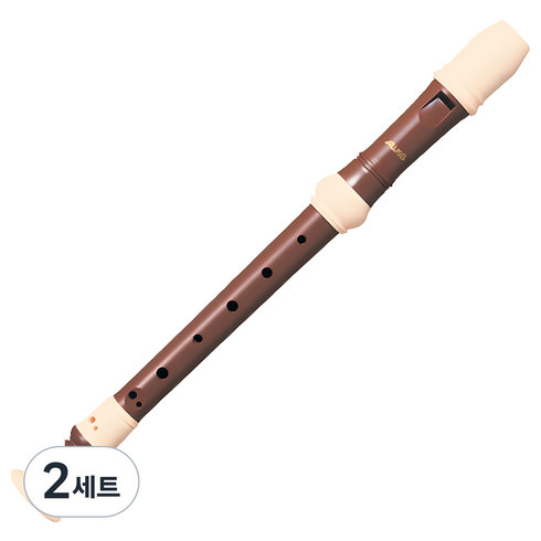 아울로스 소프라노 리코더 저먼식 702B, 갈색, 2세트