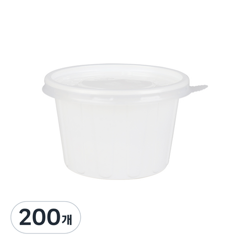 국물용기 + 뚜껑 대 350ml CN-105, 1개입, 200개