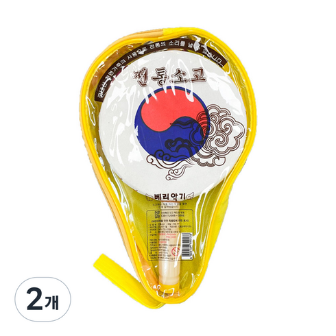 베리악기 인효 전통 소고 + 케이스 랜덤발송, 혼합색상, 2개