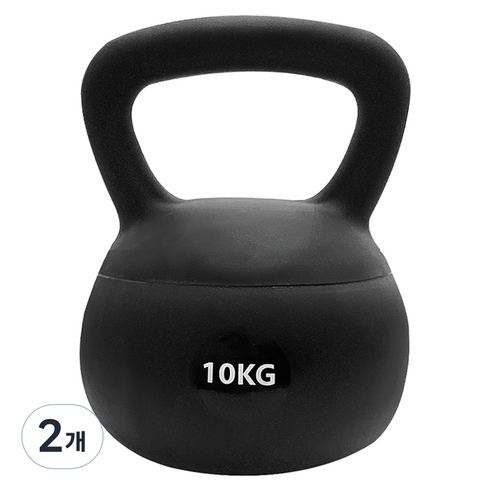 홈트러브 소프트 케틀벨, 블랙, 10kg, 2개