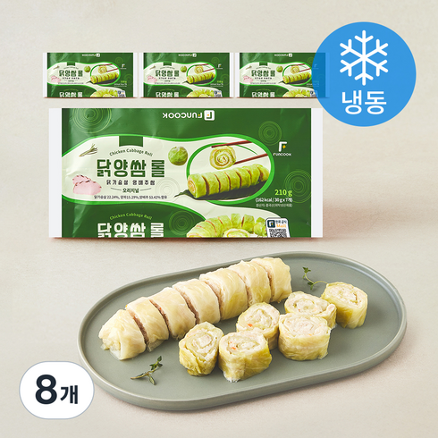 펀쿡 닭양쌈롤 (냉동), 30g, 8개, 7개입