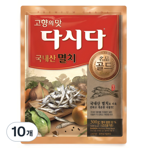 다시다 명품 골드 멸치, 300g, 10개