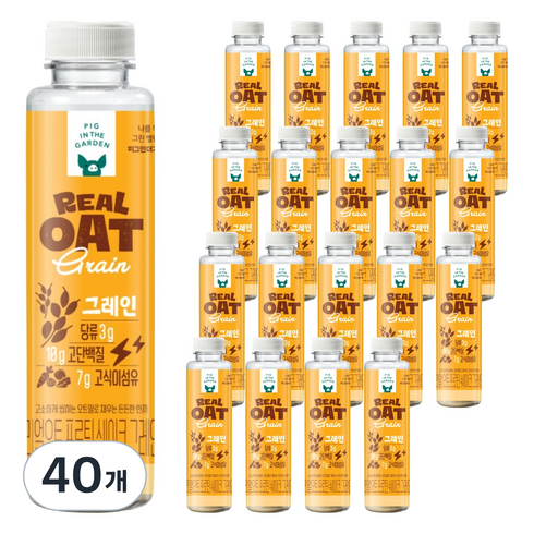 피그인더가든 리얼오트 단백질 간식 프로틴 쉐이크 그레인, 40개, 50g