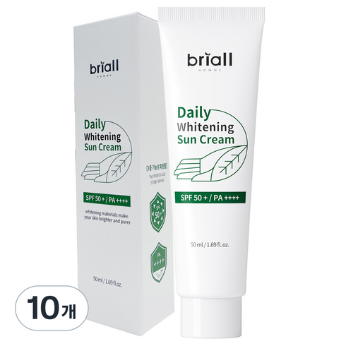 브리올옴므 데일리 화이트닝 선크림 SPF50+ PA++++, 50ml, 10개