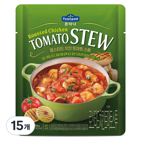 폰타나 로스티드 치킨 토마토 스튜, 250g, 15개