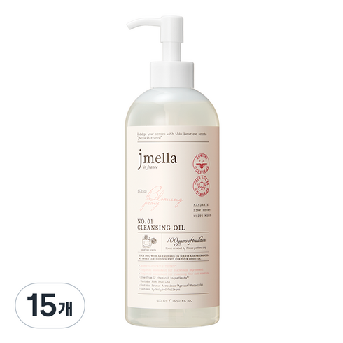 제이멜라 인 프랑스 블루밍 피오니 클렌징 오일, 15개, 500ml