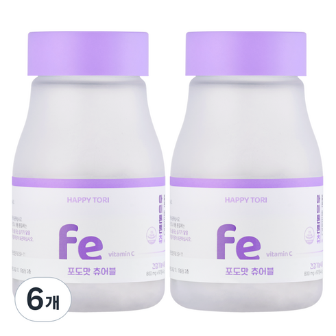 해피토리 키즈 철분제 아이튼튼츄 60p, 60정, 6개