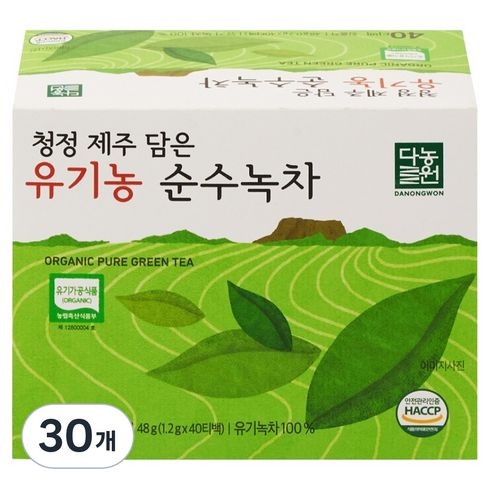 다농원 유기농순수녹차, 1.2g, 40개입, 30개