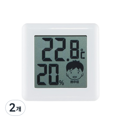 드레텍 미니온습도계 O-282, 화이트, 2개
