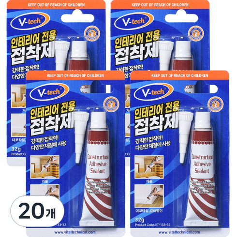 Vtech 인테리어 전용 접착제 미니, 20개