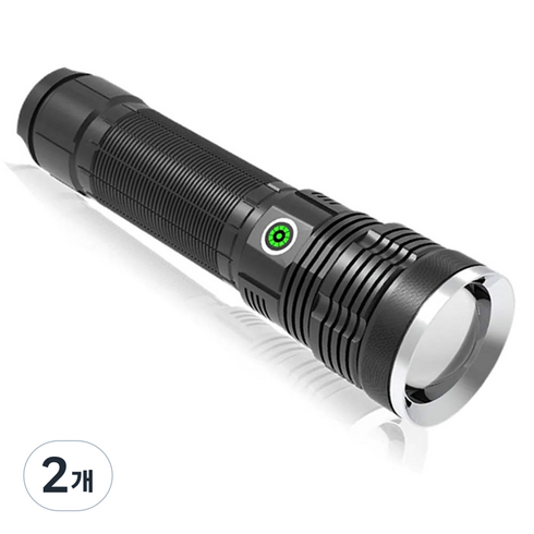 디제이디 LED 충전식 후레쉬 A80, 혼합색상, 2개