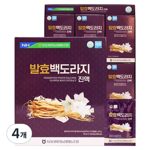 농협 발효 백도라지 진액 30p, 2.1L, 4개