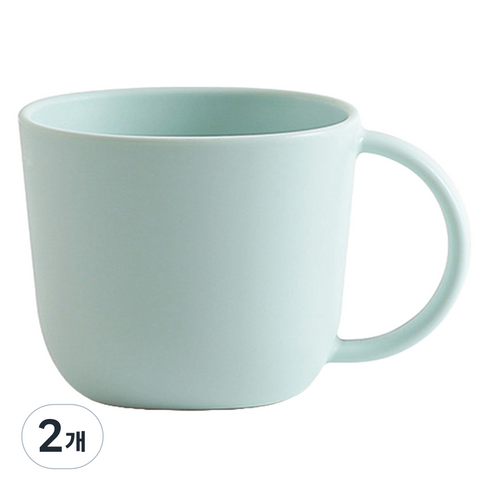 탁가온 아동용 네모 에코젠 컵, 민트, 2개, 320ml