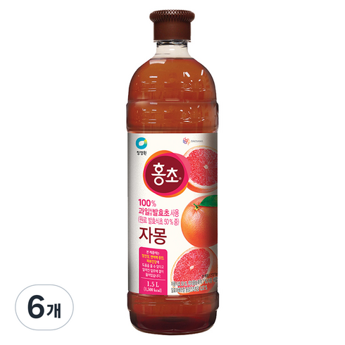 홍초 자몽, 1.5L, 6개
