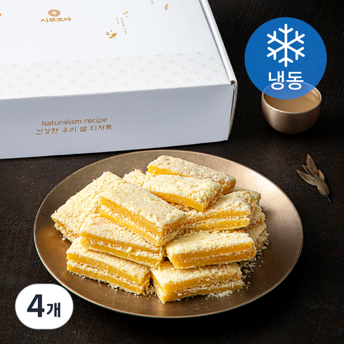 시루조아 쌀카스테라 호박인절미 24개입 (냉동), 1200g, 4개