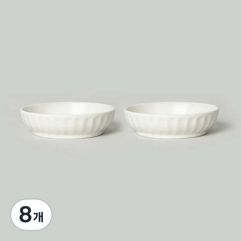 쓰임 마일드 매트 찬기 소, 크림, 8개