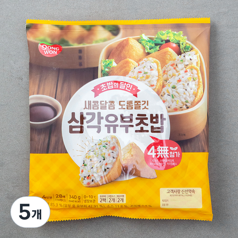 동원에프앤비 삼각유부초밥 4인분, 340g, 5개