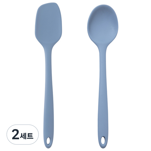 키친팩토리 실리콘 이유식 조리도구 2종 세트, 다크블루, 2세트