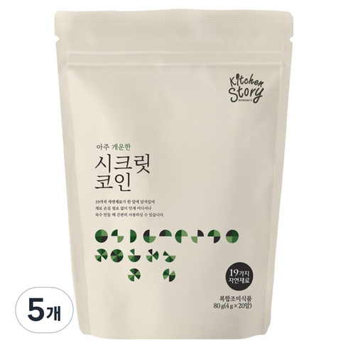 키친스토리 빅마마 이혜정의 시크릿코인 아주 개운한맛, 80g, 5개