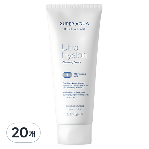 미샤 수퍼 아쿠아 울트라 히알론 클렌징 크림, 200ml, 20개