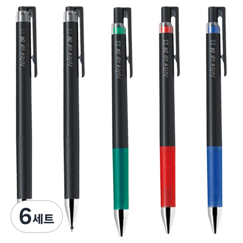 파이롯트 쥬스업 볼펜 0.4mm 5p 세트, 블랙, 블루, 레드, 그린, 6세트