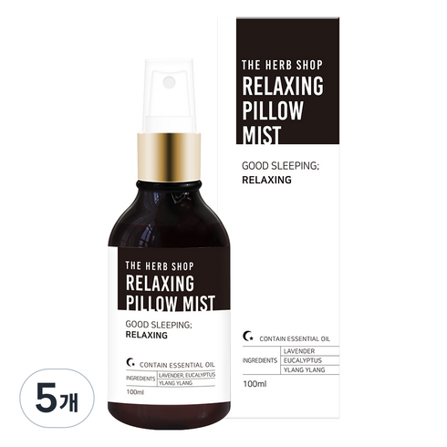 더허브샵 필로우 미스트, 5개, 100ml, 릴렉싱