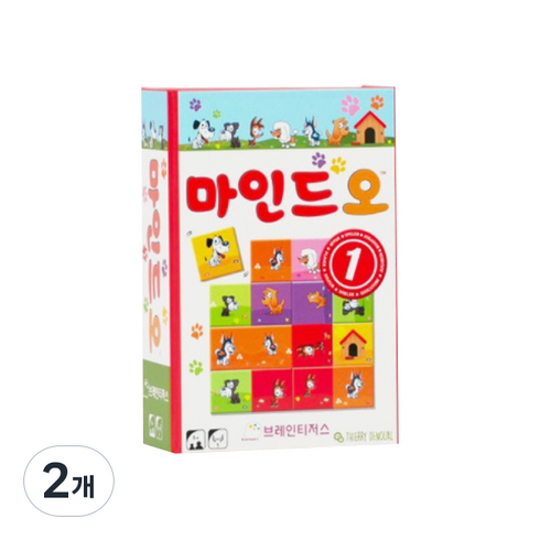 브레인디저스 마인드오 두뇌 트레이닝 퍼즐게임, 혼합색상, 2개
