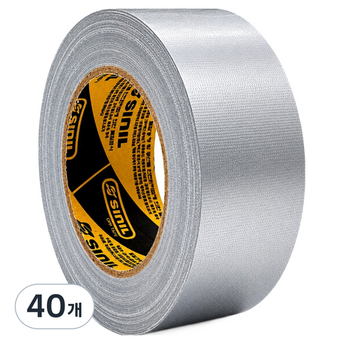 신일테이프 초강력 면테이프 48mm x 25m, 그레이, 40개