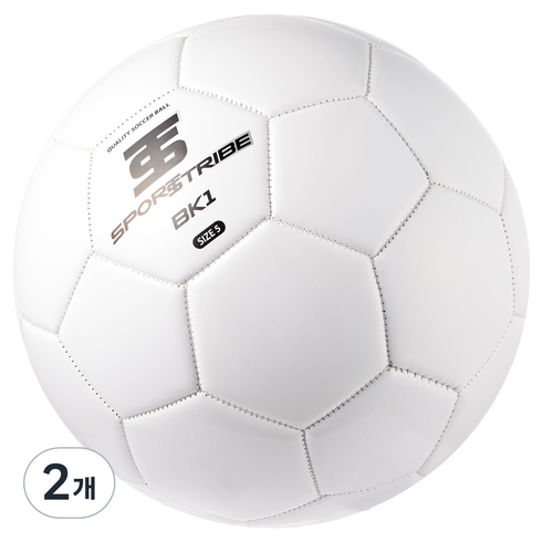 스포츠트라이브 백구 축구공 화이트, STBK1-5W, 2개