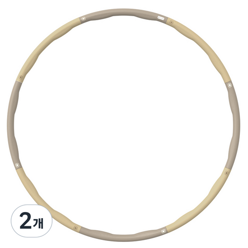 이고진 소프트 지압 훌라후프 분리형, 1200g, 브라운 골드, 2개