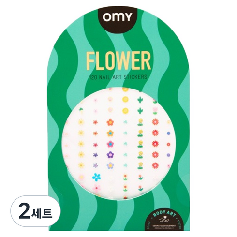 오마이 네일 아트 플라워 5종 x 24p 세트 오마이-NAIL10, 혼합색상, 2세트