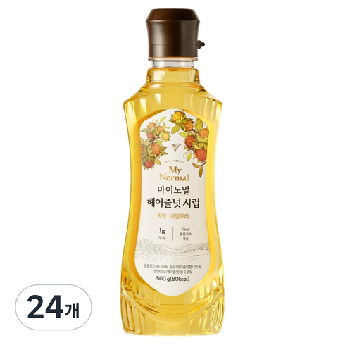 마이노멀 저당 저칼로리 헤이즐넛 시럽, 500g, 24개