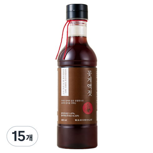 미자언니네 꽃게액젓, 480ml, 15개