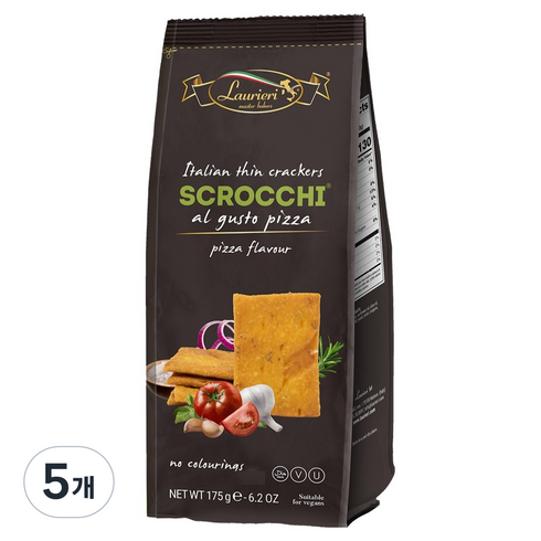 라우리에리마스터베이커스 스크로키 피자맛 크래커, 175g, 5개