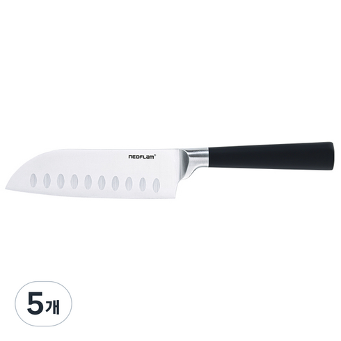 네오플램 돌체 주방 나이프 산토쿠, 블랙, 5개