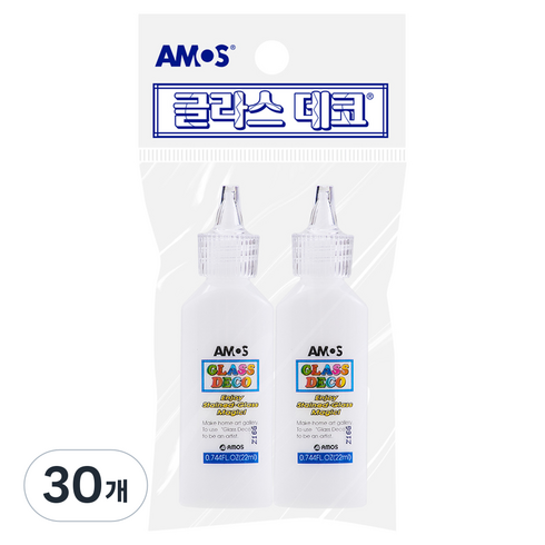 아모스 글라스데코 22ml, 흰색, 30개