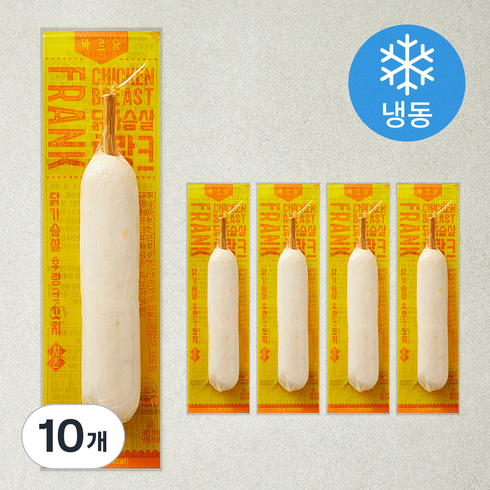 바르닭 닭가슴살 후랑크 꼬치 치즈 (냉동), 70g, 10개