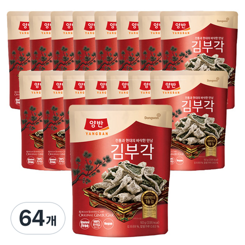 양반 김부각, 50g, 64개