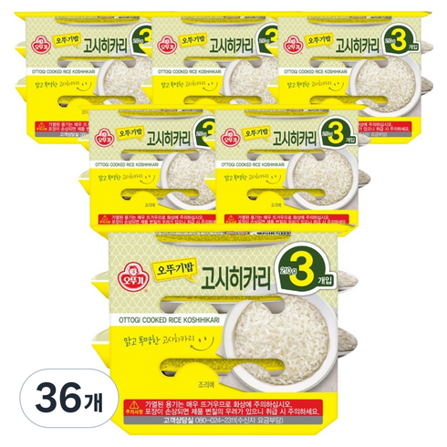 오뚜기 고시히카리, 210g, 36개